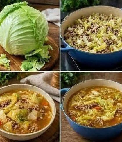KetoCabbage Soup with Hamburger Recipe